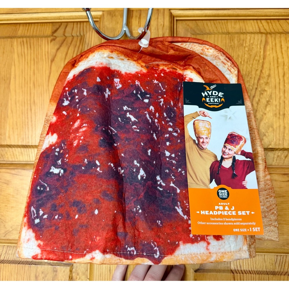 Hyde and Eek Boutique Adult PB & J Headpiece Set Peanut Butter Jelly Costume Hat